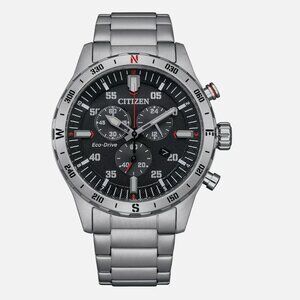 Citizen Sport 44mm Silver Watch New
